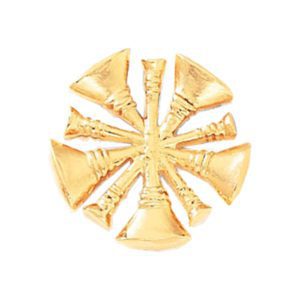 Blackinton 5 Crossed Gold Bugles