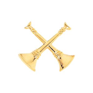 Blackinton 2 Crossed Gold Bugles