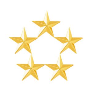 Blackinton 5 Gold Stars