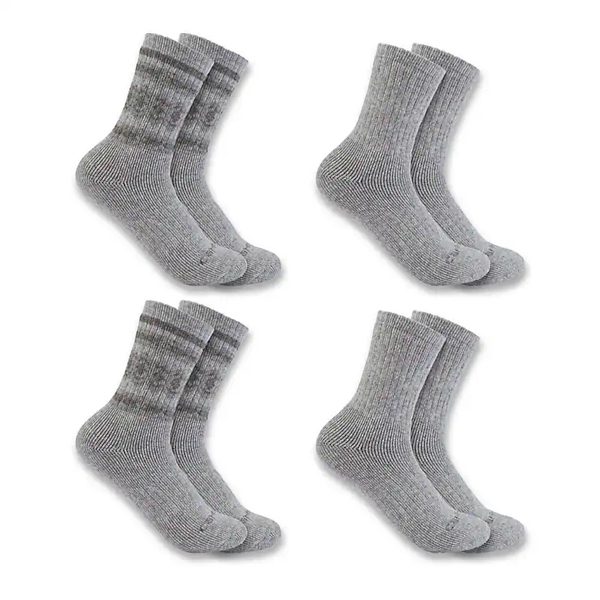 Carhartt Women's Heavyweight Synthetic-Wool Blend Crew Sock 4-Pack