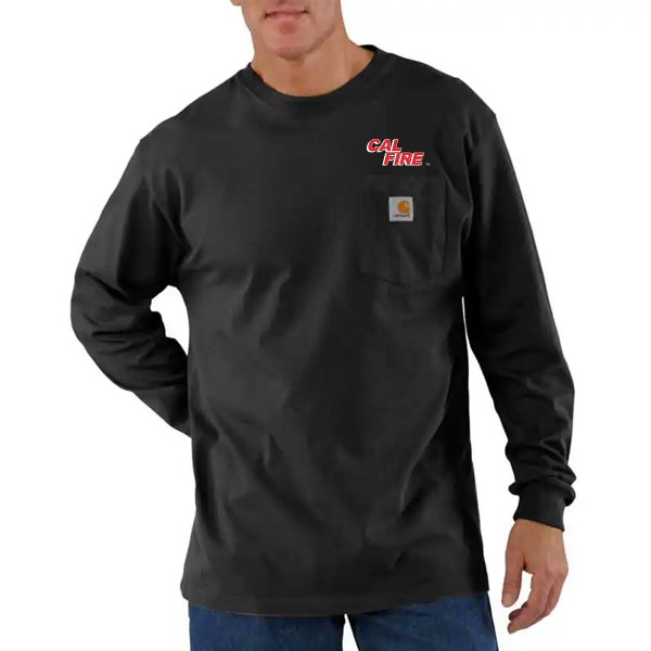 Carhartt Loose Fit Heavyweight Long-Sleeve Pocket T-Shirt with Cal Fire Logo